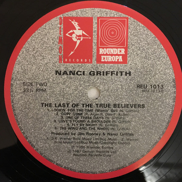 Nanci Griffith : The Last Of The True Believers (LP, Album)