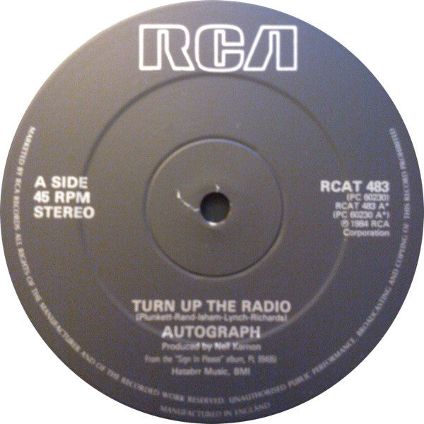 Autograph (2) : Turn Up The Radio (12", Single)