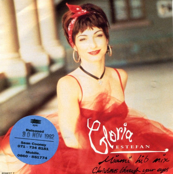 Gloria Estefan : Miami Hit Mix / Christmas Through Your Eyes (7", Single)