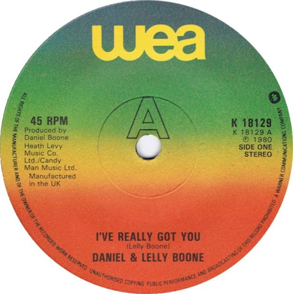 Daniel Boone & Lelly Boone : I've Really Got You (7")