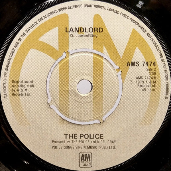 The Police : Message In A Bottle (7", Single, Pus)