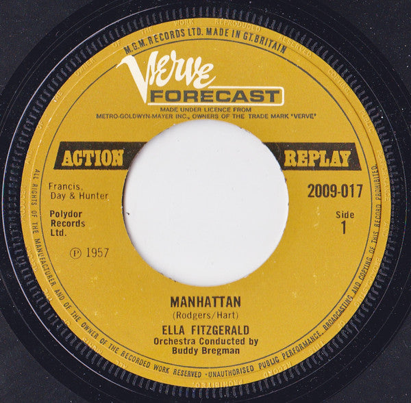 Ella Fitzgerald : Manhattan (7", RE)