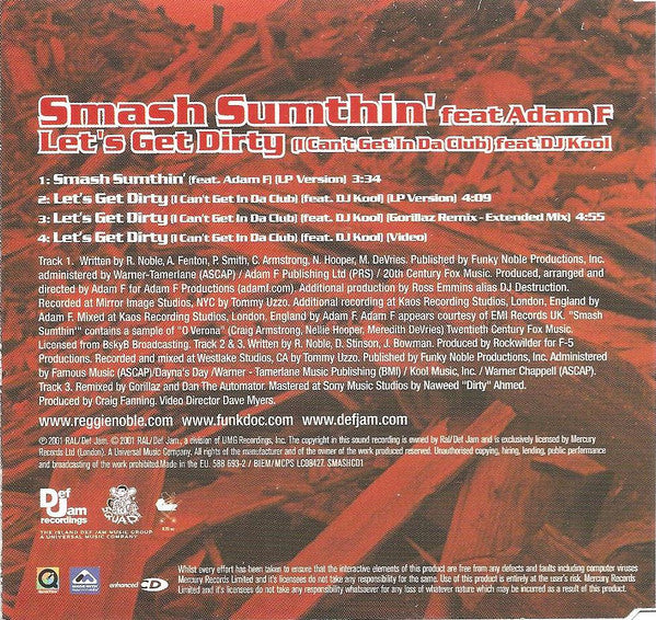 Redman : Smash Sumthin' / Let's Get Dirty (CD, Single, Enh)