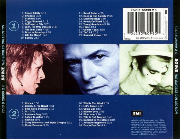 Bowie* : The Singles Collection (2xCD, Comp, RM)