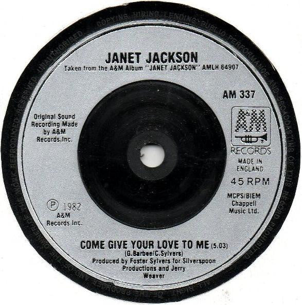 Janet Jackson : When I Think Of You (7", Single, Sil)