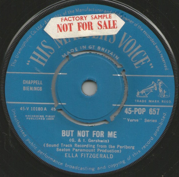 Ella Fitzgerald : But Not For Me (7", Single)