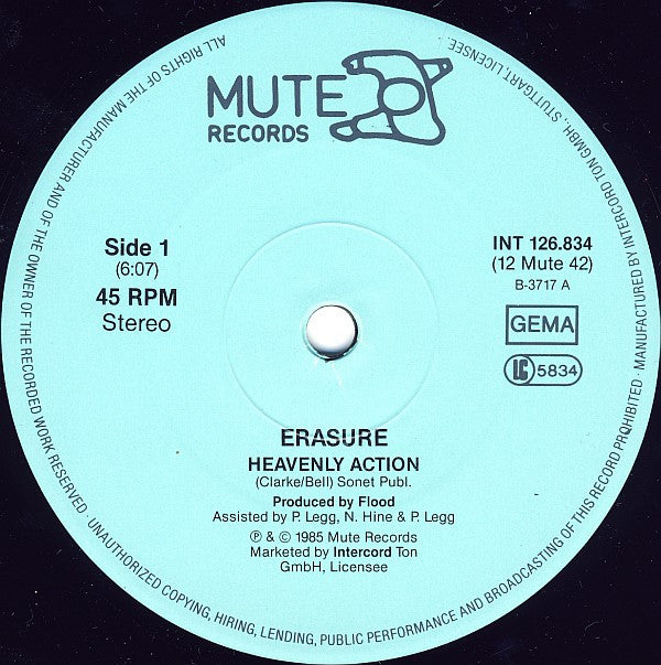 Erasure : Heavenly Action (12", Maxi, RP)