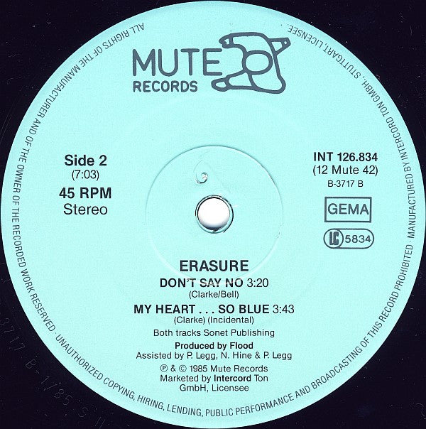 Erasure : Heavenly Action (12", Maxi, RP)