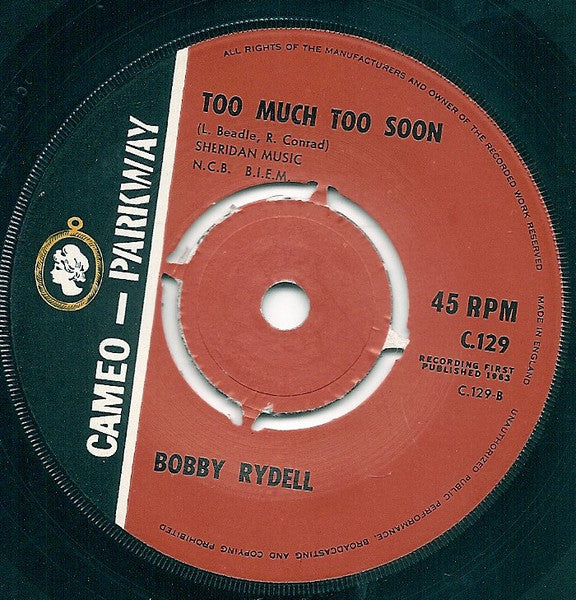 Bobby Rydell : It's Time We Parted  (7", Single)