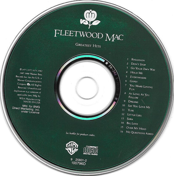 Fleetwood Mac : Greatest Hits (CD, Comp, Club, SRC)
