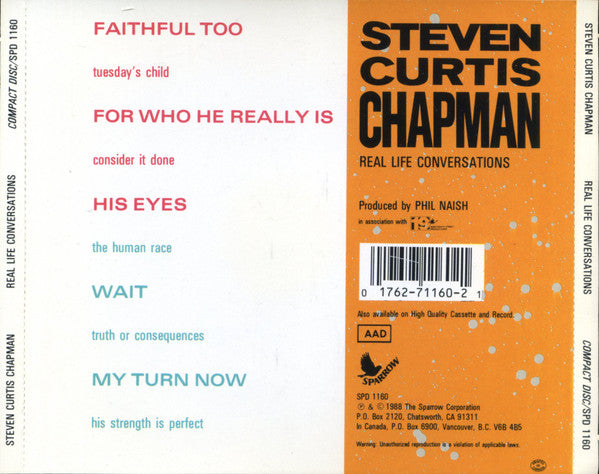 Steven Curtis Chapman : Real Life Conversations (CD, Album)