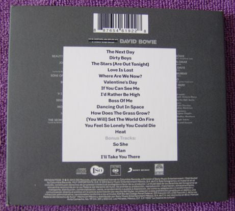 David Bowie : The Next Day (CD, Album, Dlx, Dig)