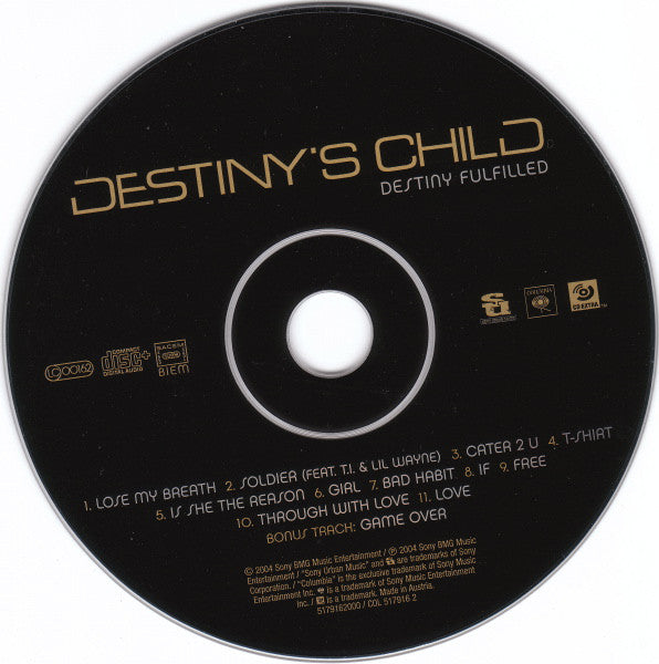 Destiny's Child : Destiny Fulfilled (CD, Album, Enh)