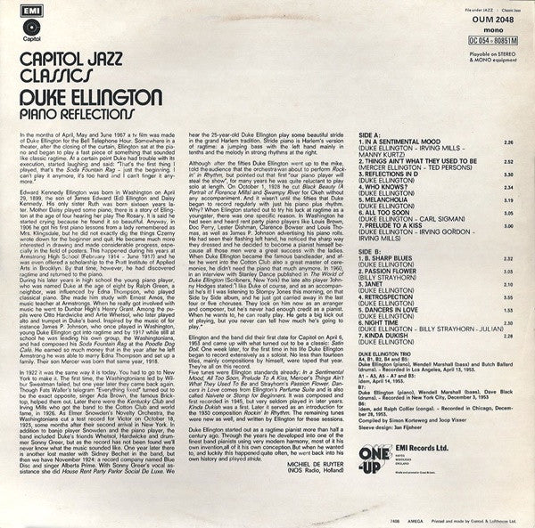 Duke Ellington : Piano Reflections (LP, Mono)