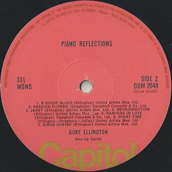 Duke Ellington : Piano Reflections (LP, Mono)