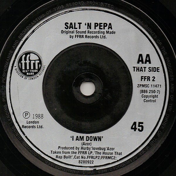 Salt 'N' Pepa : Push It (U.S. Remix) / I Am Down (7", Single)