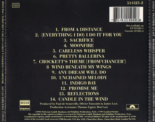 Richard Clayderman & James Last : Together At Last (CD, Album)