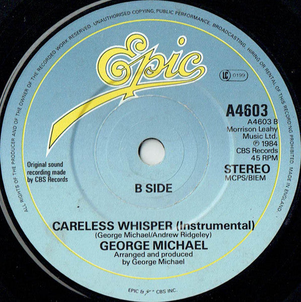 George Michael : Careless Whisper   (7", Single, Pap)