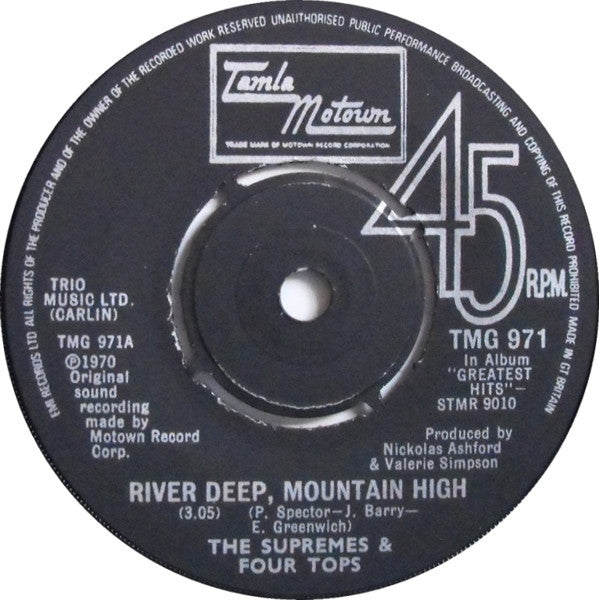 The Supremes & Four Tops : River Deep, Mountain High (7", Single)