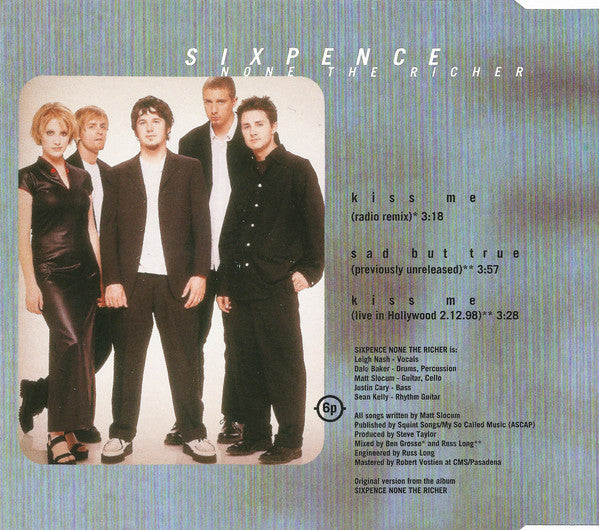 Sixpence None The Richer : Kiss Me (CD, Maxi)