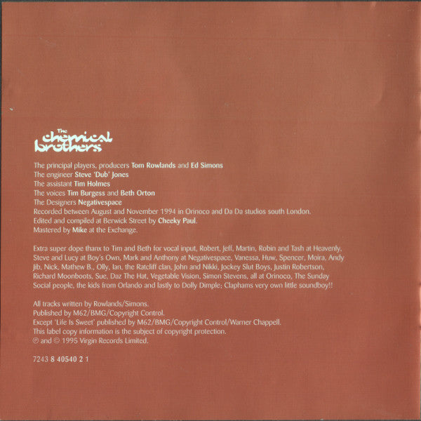 The Chemical Brothers : Exit Planet Dust (CD, Album, Bro)