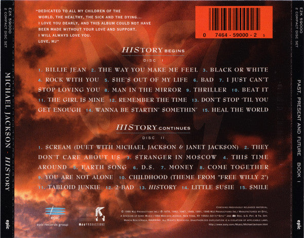 Michael Jackson : History - Past, Present And Future - Book I (2xCD, Album, Comp, RM)