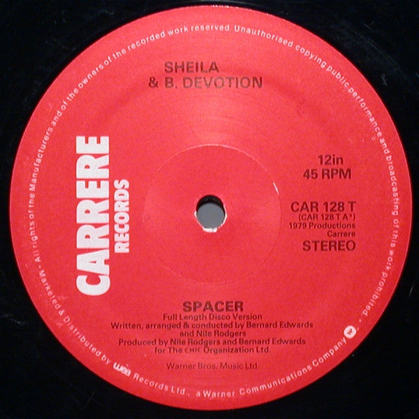 Sheila & B. Devotion : Spacer (12", Single)