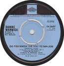 Dionne Warwick : Do You Know The Way To San Jose (7", Single, 4-P)