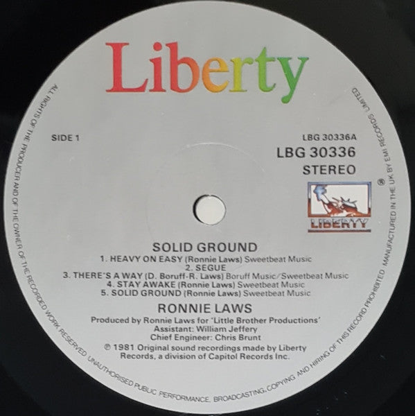 Ronnie Laws : Solid Ground (LP, Album)