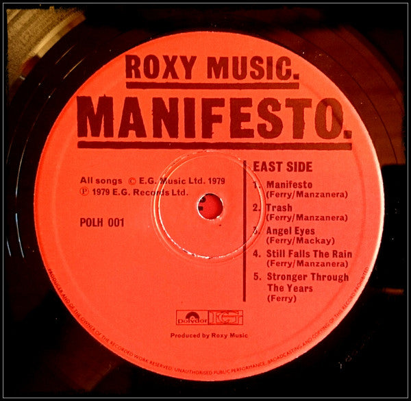 Roxy Music : Manifesto (LP, Album, Red)