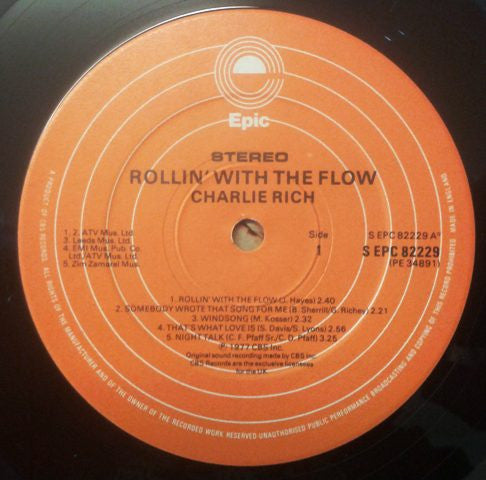 Charlie Rich : Rollin' With The Flow (LP, Album)