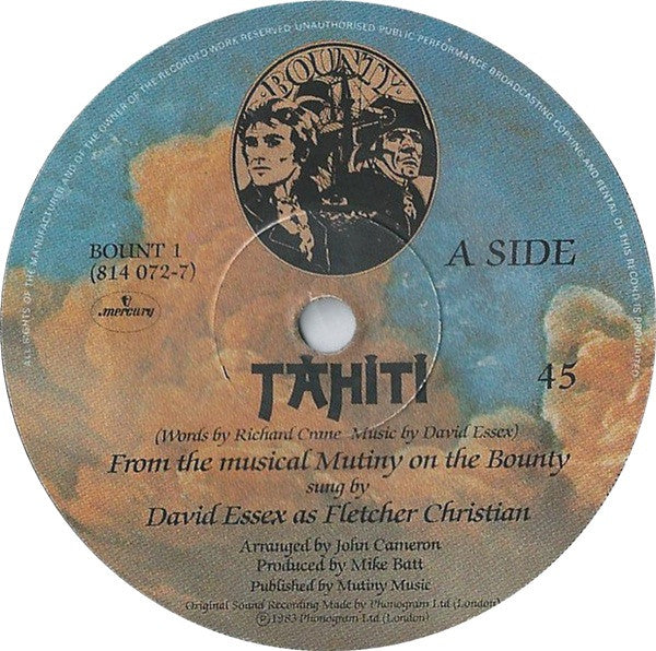 David Essex : Tahiti (7", Single, Pap)