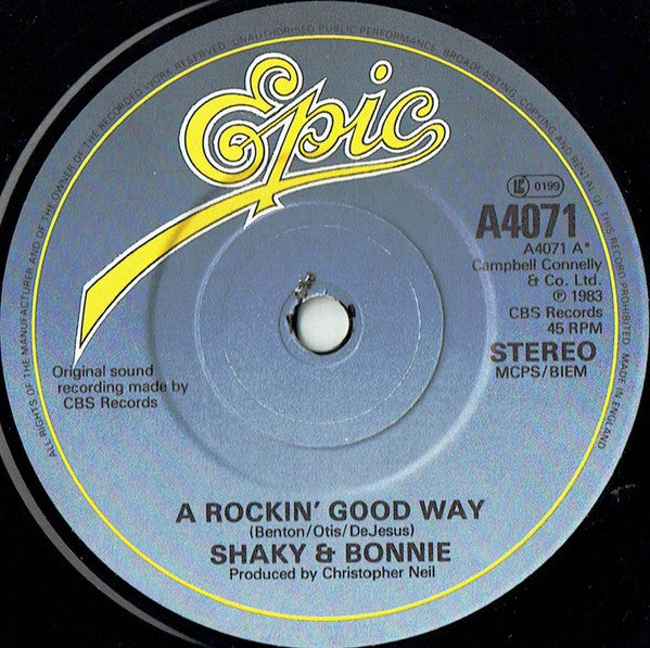 Shakin' Stevens & Bonnie Tyler : A Rockin' Good Way (7", Single, Pap)