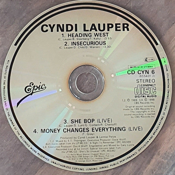 Cyndi Lauper : Heading West (CD, Single)