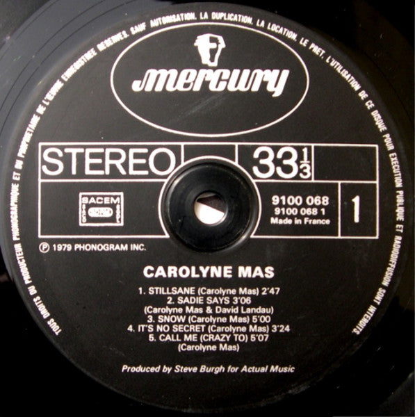 Carolyne Mas : Carolyne Mas (LP, Album, Emb)