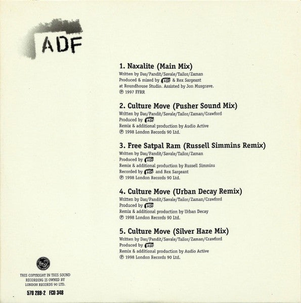 Asian Dub Foundation : Naxalite / Culture Move EP (CD, EP)