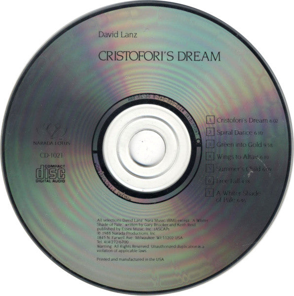 David Lanz : Cristofori's Dream (CD, Album)