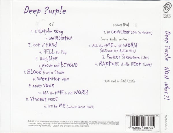 Deep Purple : Now What?! (CD, Album + DVD-V + Dig)