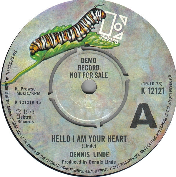 Dennis Linde : Hello, I Am Your Heart (7", Promo)