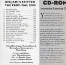 Benjamin Britten - City Of Birmingham Touring Opera & Birmingham Contemporary Music Group : The Prodigal Son (CD, Enh)
