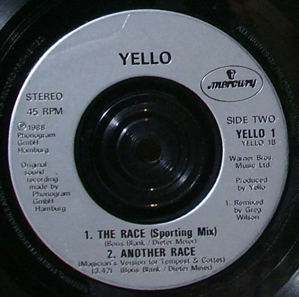 Yello : The Race (7", Single, Gol)