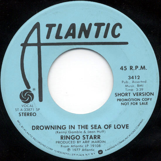 Ringo Starr : Drowning In The Sea Of Love (7", Single, Promo)