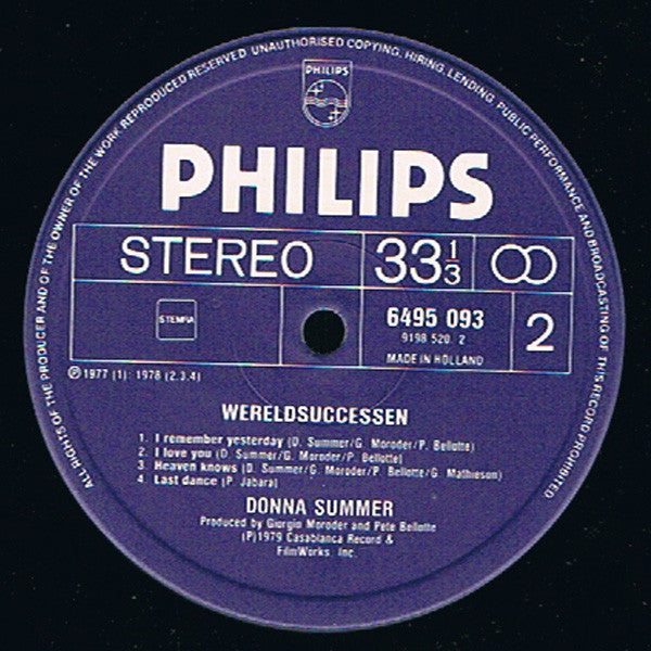 Donna Summer : Haar Grootste Songs  (2xLP, Comp, P/Mixed)