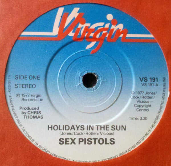 Sex Pistols : Holidays In The Sun (7", Single, Vir)