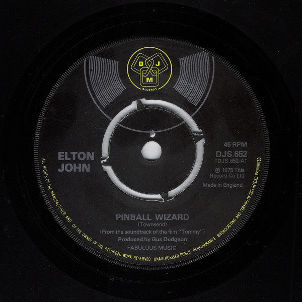 Elton John : Pinball Wizard (7", Single, Kno)