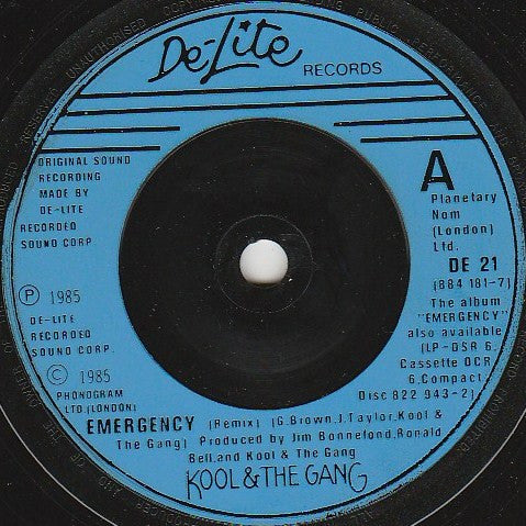 Kool & The Gang : Emergency (7")