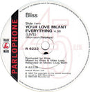 Bliss (10) : How Does It Feel The Morning After (7", Single)