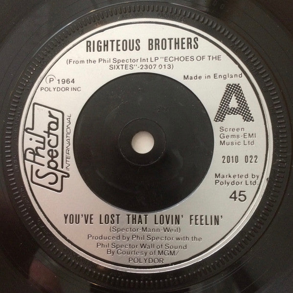 The Righteous Brothers : You've Lost That Lovin' Feelin'  (7", Single, Sol)