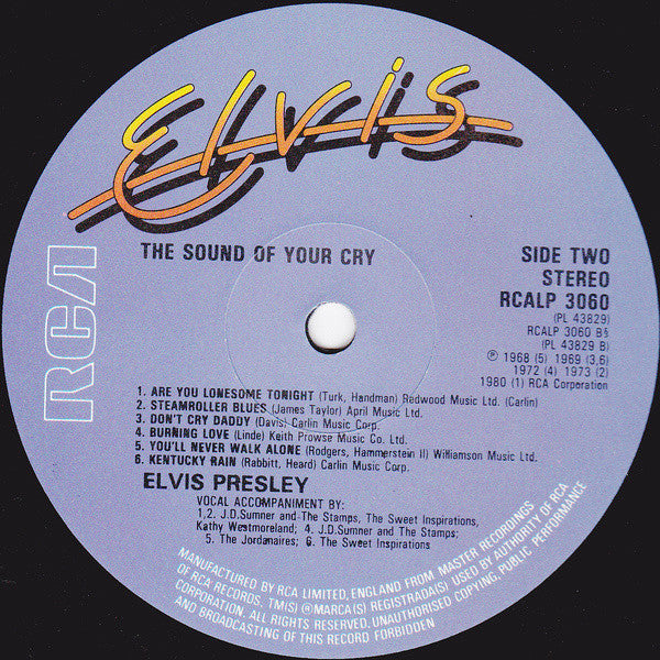Elvis Presley : The Sound Of Your Cry (LP, Comp)