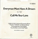 Liverpool Express : Everyman Must Have A Dream (7", Sol)